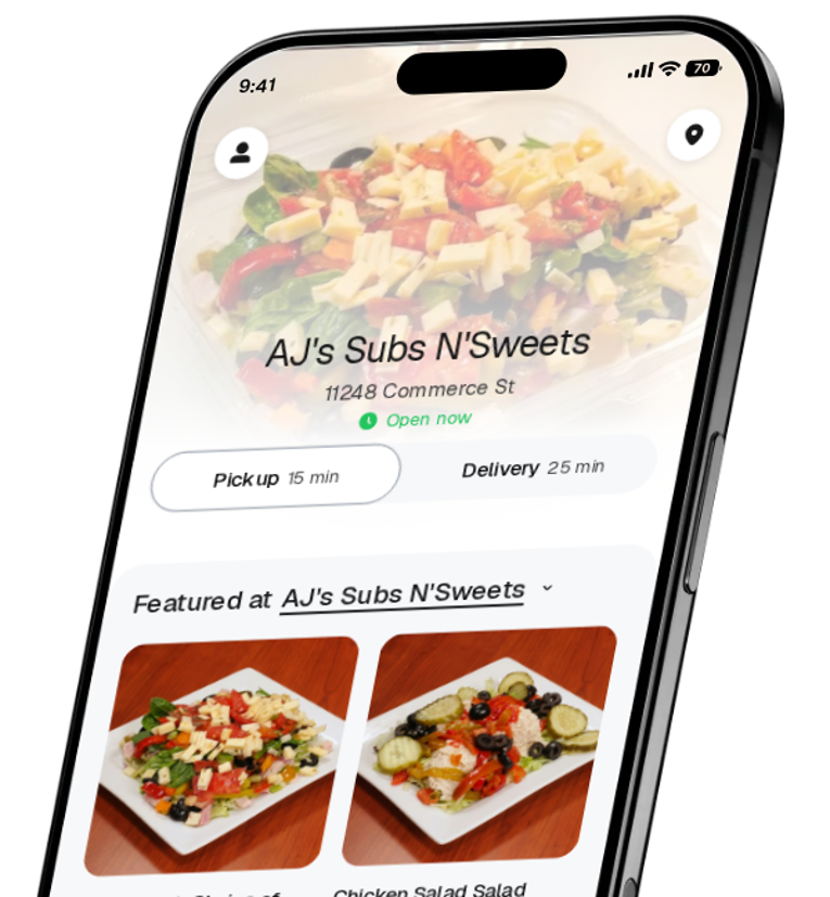 AJ's Subs N'Sweets app preview